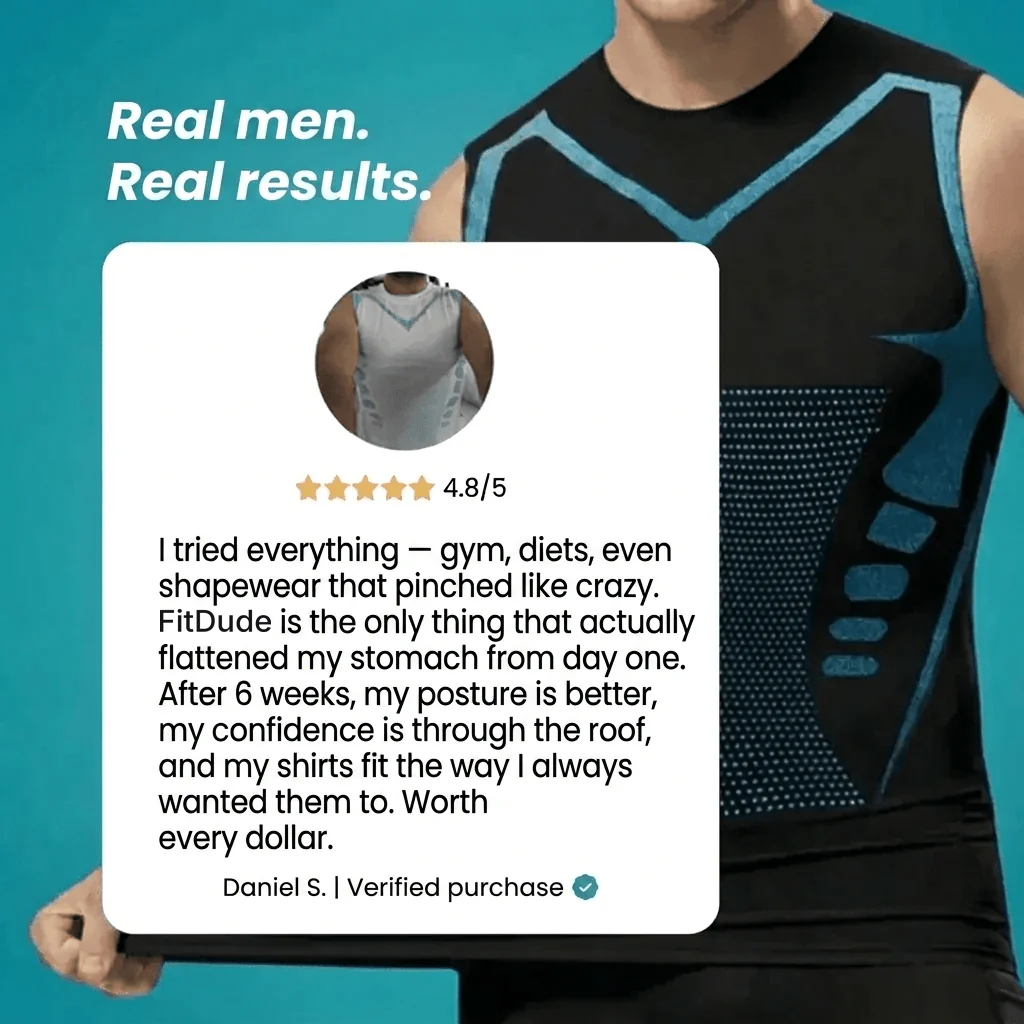 FitDude™ 2.0 — Look 20 Pounds Lighter In 15 Seconds.